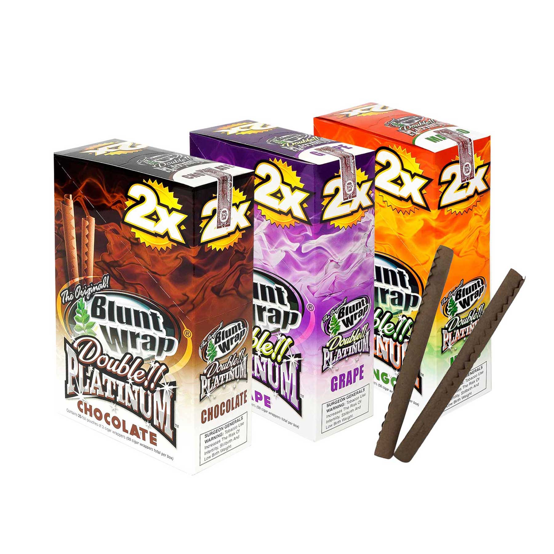 Tri Pack Blunt Wrap Sabores + Display de Encededores Nusku