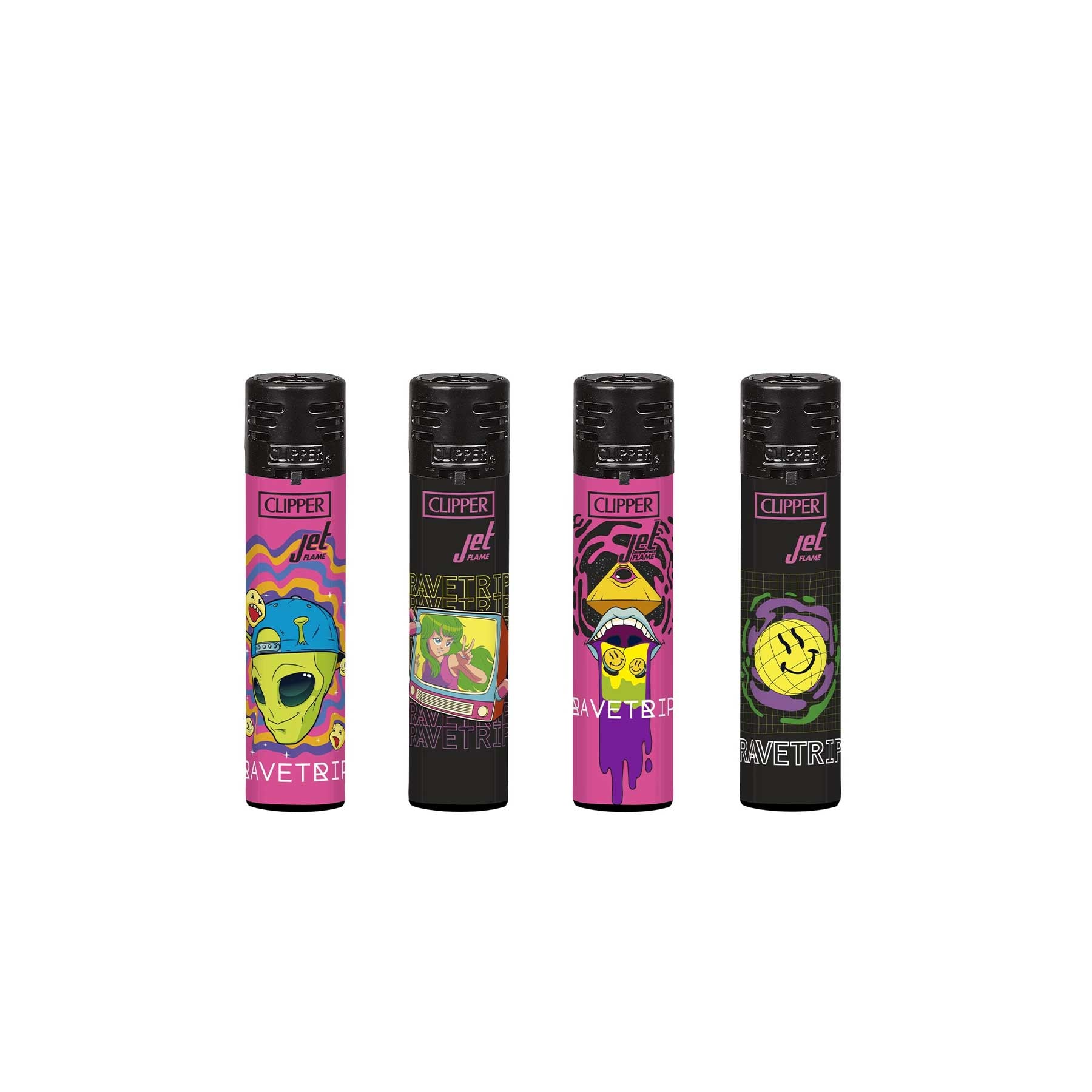 Encendedor Clipper Jet Rave Trip Display
