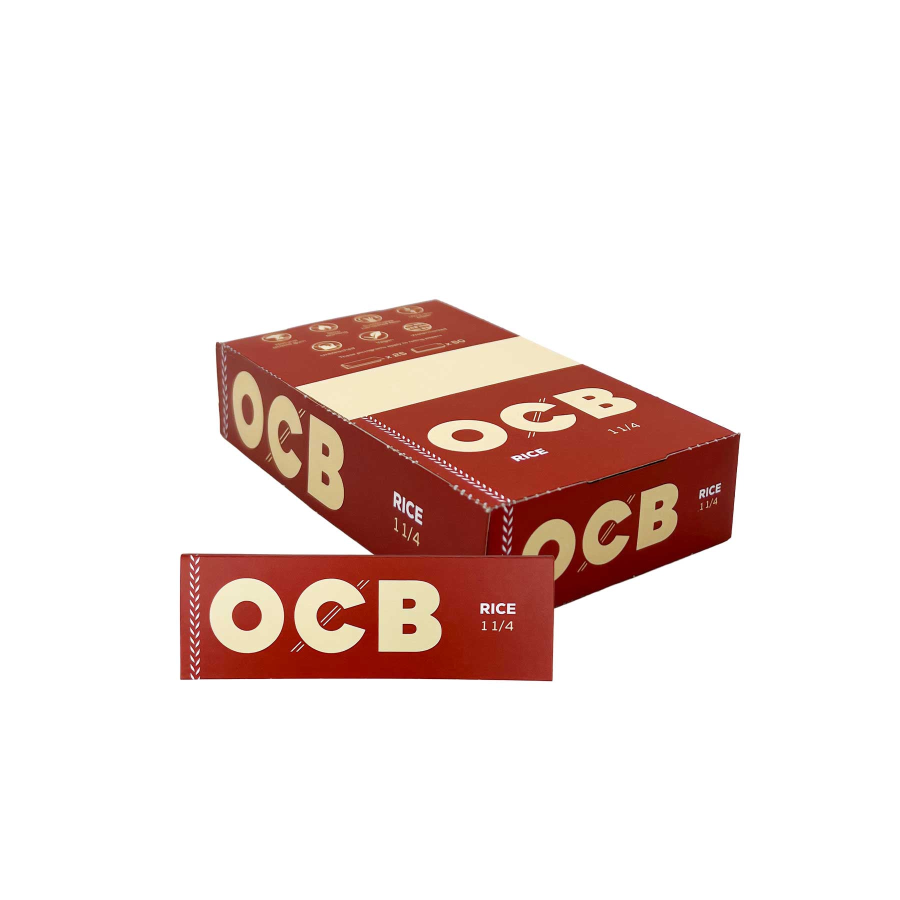 Papelillos OCB Rice 1 1/4 Display