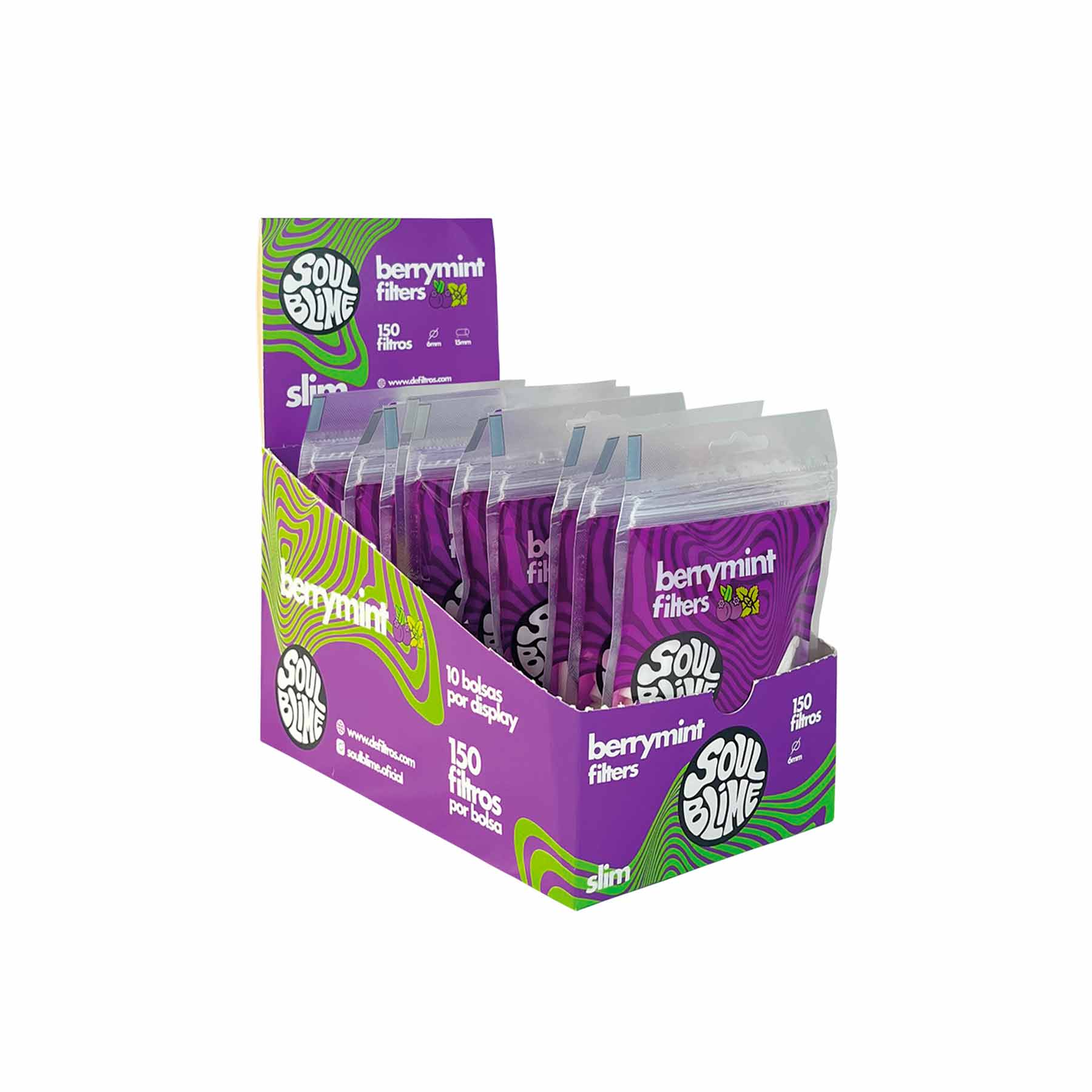 Filtros Soulblime Berrymint x 150 Display