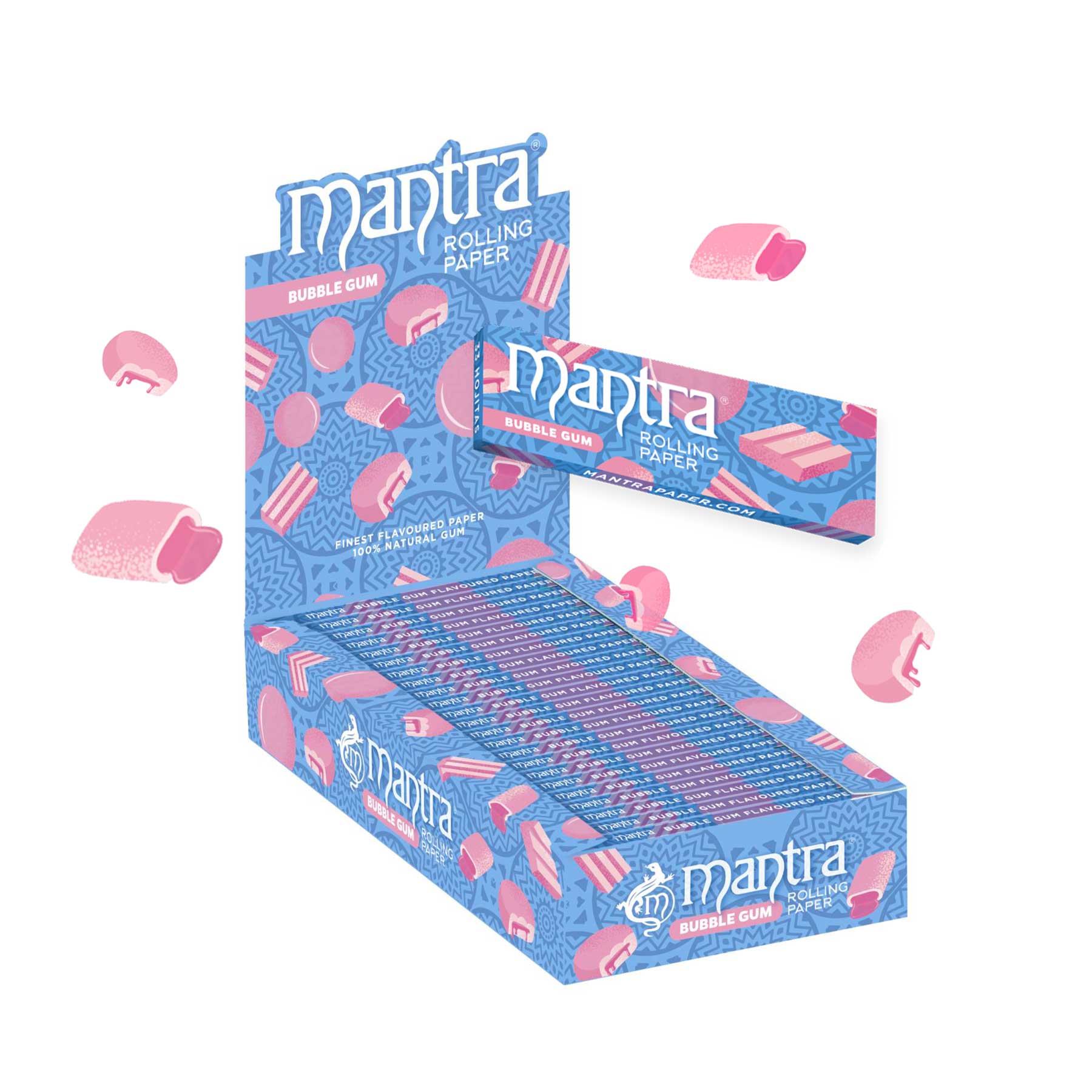 Papelillo Mantra Sabor Bubble Gum Display