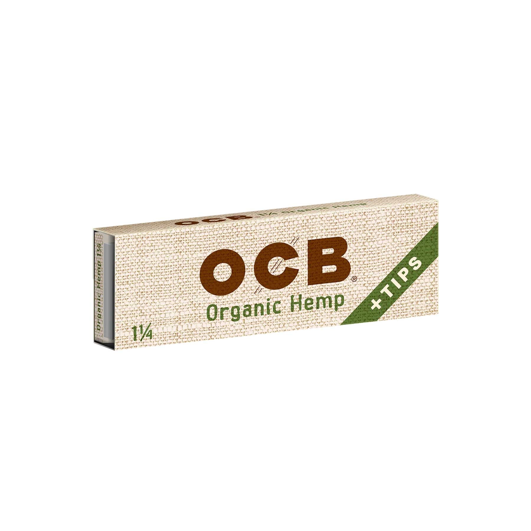 Papelillos OCB Cañamo Organico 1 1/4 + Tips Display
