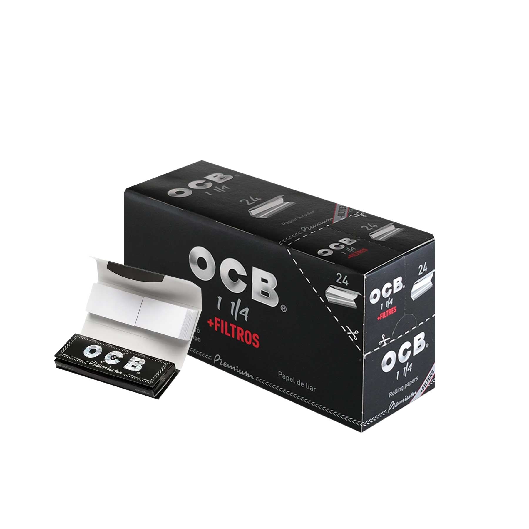 Papelillos OCB Premium 1 1/4 + Tips Display