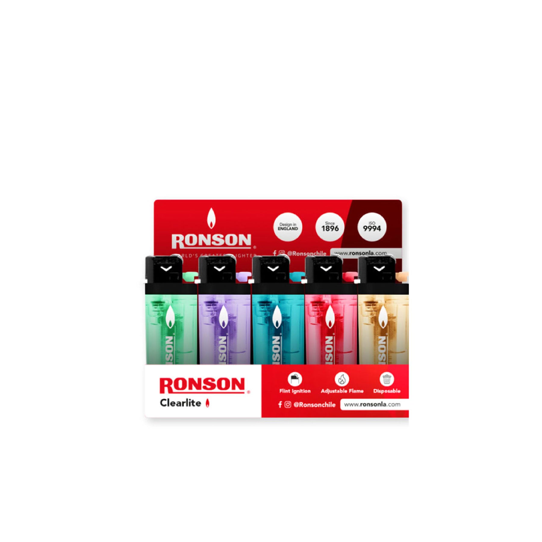 Encendedor Ronson Clearlite Display