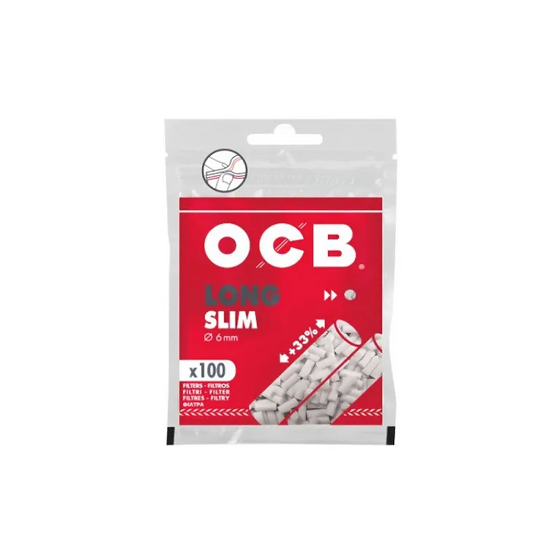 Filtros OCB Long Slim x 100 Display