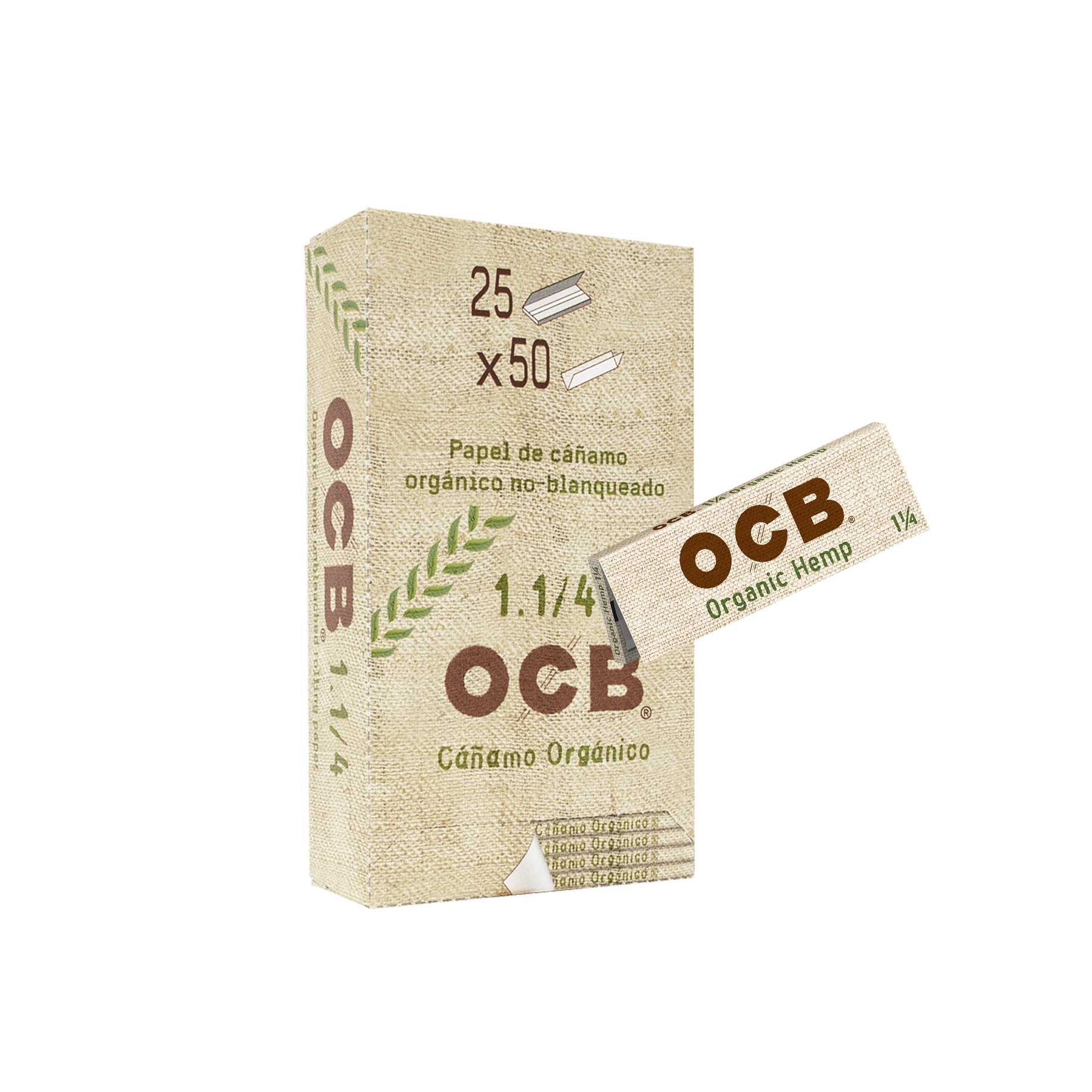Papelillos OCB Cañamo Organico 1 1/4 Display